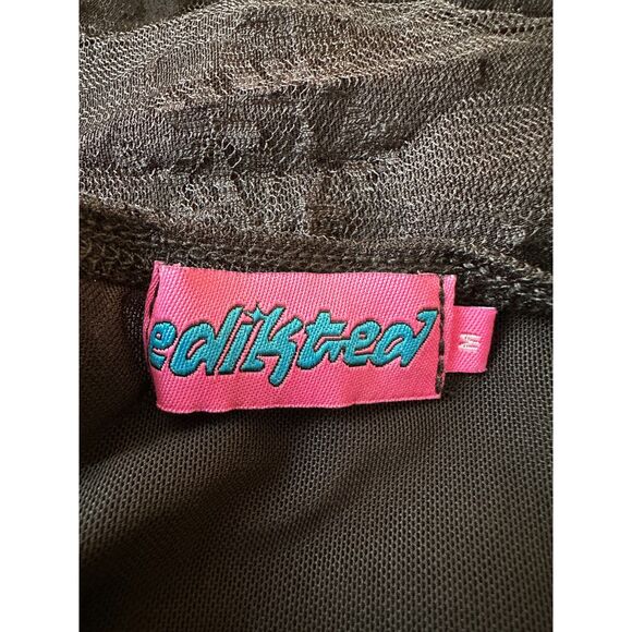 Edikted Black Lace Semi Sheer Cami Top Size Medium - Picture 5 of 5